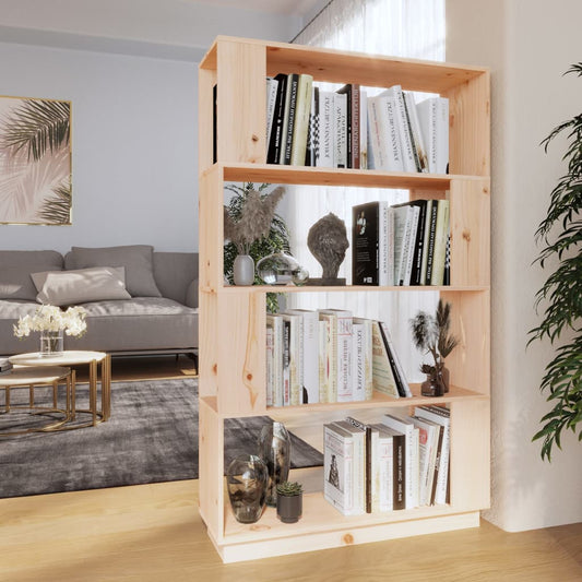 vidaXL Book Cabinet/Room Divider 80x25x132 cm Solid Wood Pine