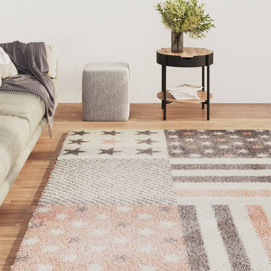 vidaXL Children's Rug 160x230 cm Star Pattern Pink