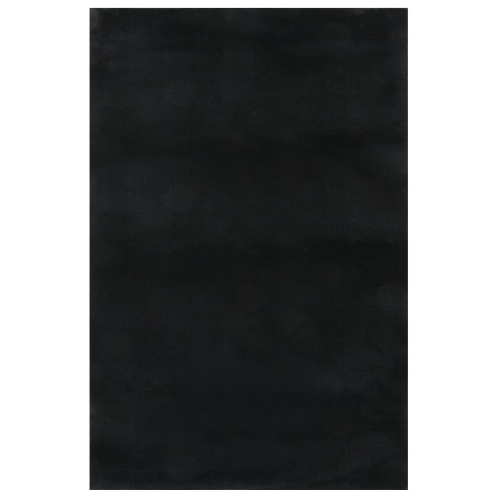 vidaXL Washable Rug Soft Shaggy 200x290 cm Anti Slip Black