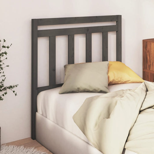 vidaXL Bed Headboard Grey 96x4x100 cm Solid Wood Pine