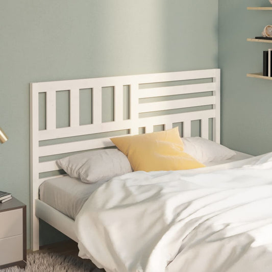 vidaXL Bed Headboard White 141x4x100 cm Solid Wood Pine