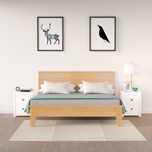 vidaXL Bedside Cabinets 2 pcs White 50x35x61.5 cm Solid Wood Pine