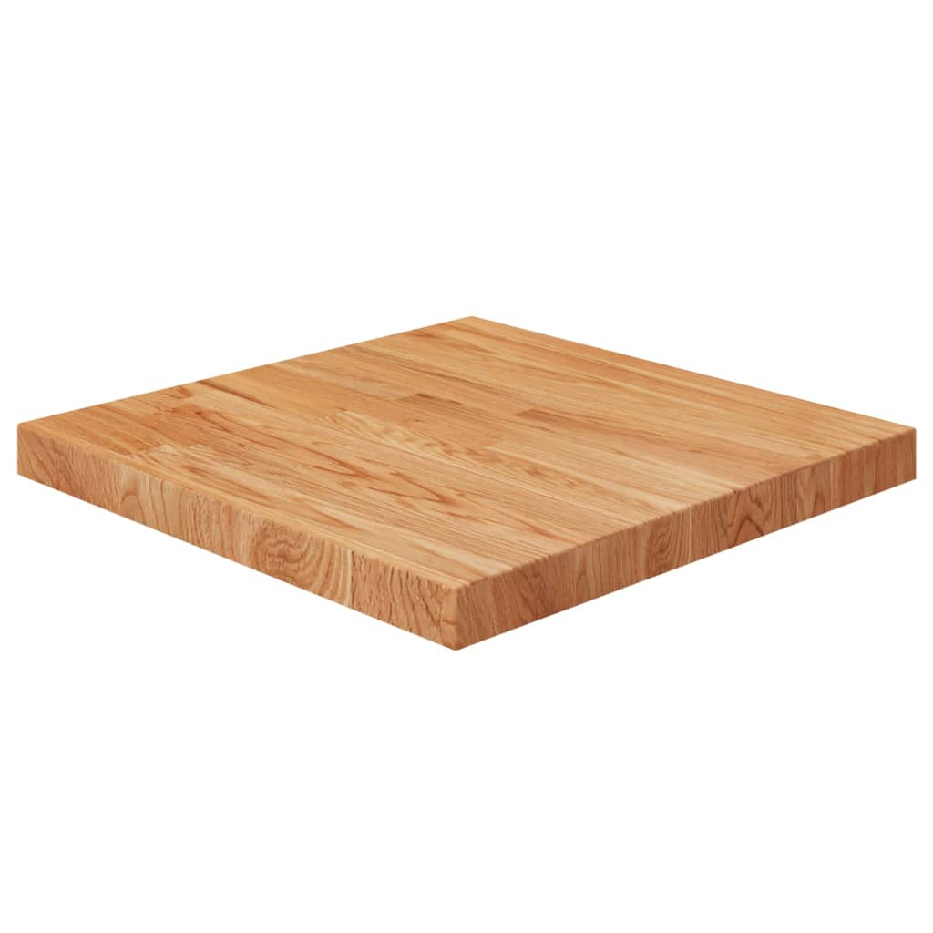 vidaXL Square Table Top Light Brown 50x50x4cm Treated Solid Wood Oak
