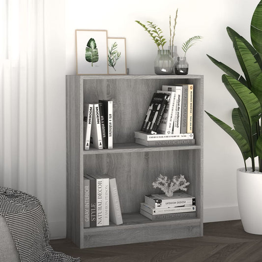 vidaXL Bookshelf Grey Sonoma 60x24x74.5 cm Engineered Wood