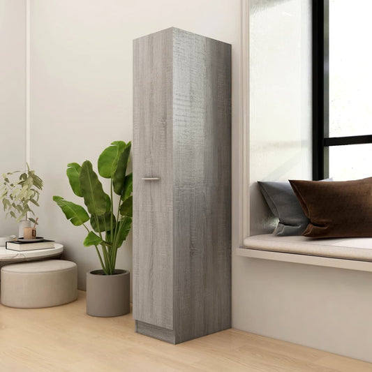 vidaXL Apothecary Cabinet Grey Sonoma 30x42.5x150 cm Engineered Wood