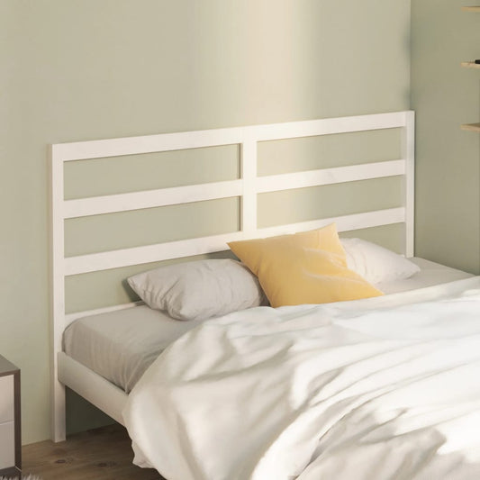 vidaXL Bed Headboard White 146x4x100 cm Solid Wood Pine
