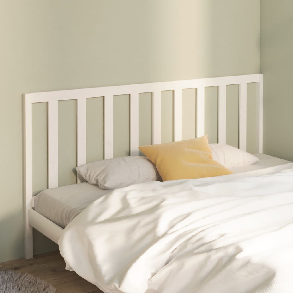 vidaXL Bed Headboard White 186x4x100 cm Solid Wood Pine