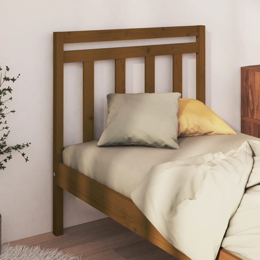 vidaXL Bed Headboard Honey Brown 96x4x100 cm Solid Wood Pine