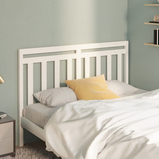 vidaXL Bed Headboard White 141x4x100 cm Solid Wood Pine
