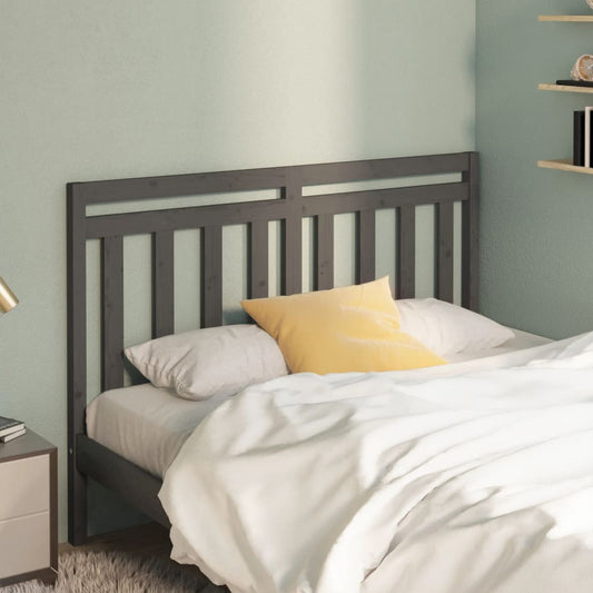 vidaXL Bed Headboard Grey 166x4x100 cm Solid Wood Pine