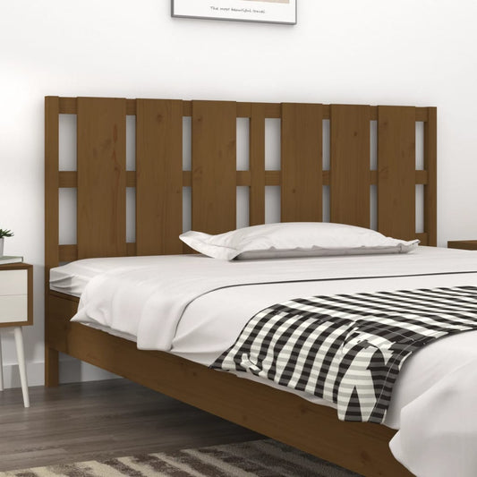 vidaXL Bed Headboard Honey Brown 185.5x4x100 cm Solid Wood Pine
