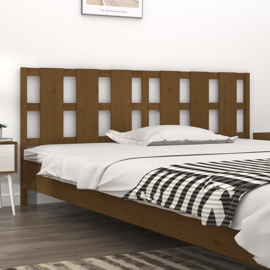 vidaXL Bed Headboard Honey Brown 205.5x4x100 cm Solid Wood Pine