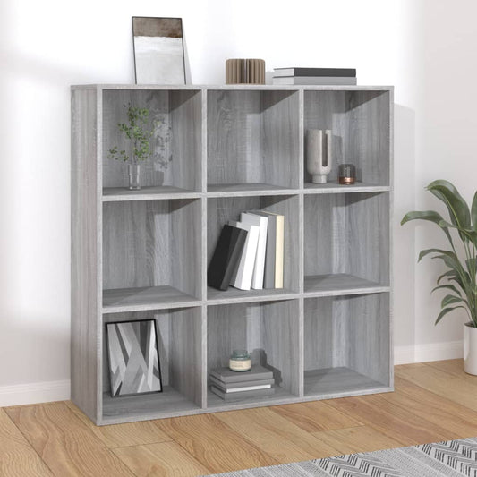 vidaXL Book Cabinet Grey Sonoma 98x30x98 cm
