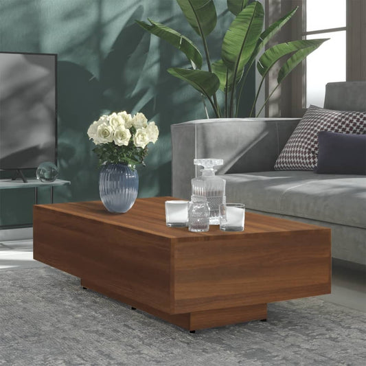 vidaXL Coffee Table Brown Oak 115x60x31 cm Engineered Wood