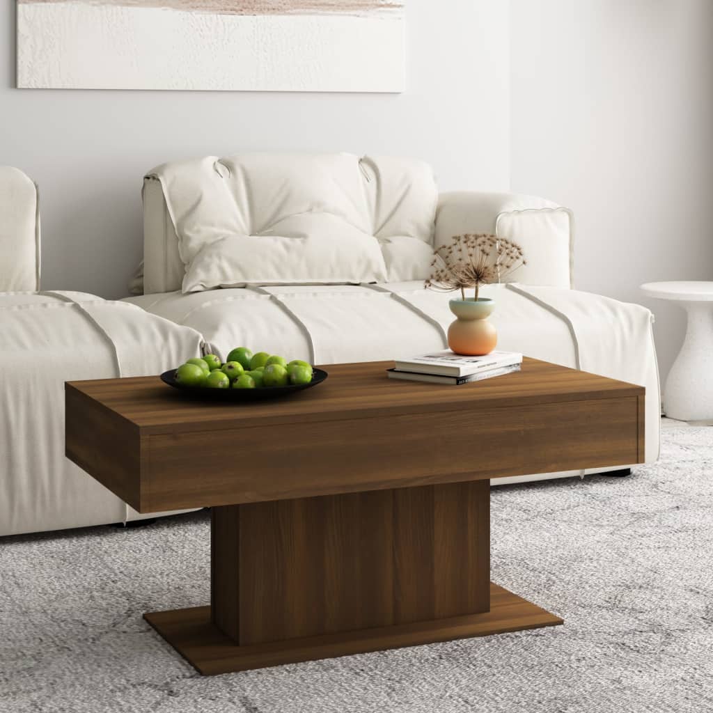 vidaXL Coffee Table Brown Oak 96x50x45 cm Engineered Wood