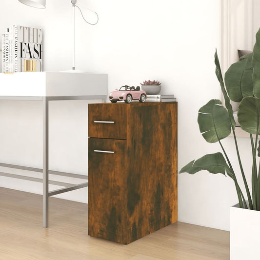 vidaXL Apothecary Cabinet Smoked Oak 20x45.5x60 cm Engineered Wood