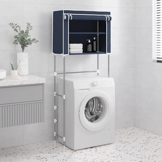 vidaXL 2-Tier Storage Rack over Laundry Machine Blue 71x29.5x170.5 cm Iron