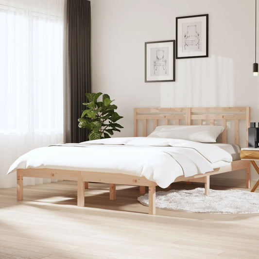 vidaXL Bed Frame 120x190 cm Small Double Solid Wood