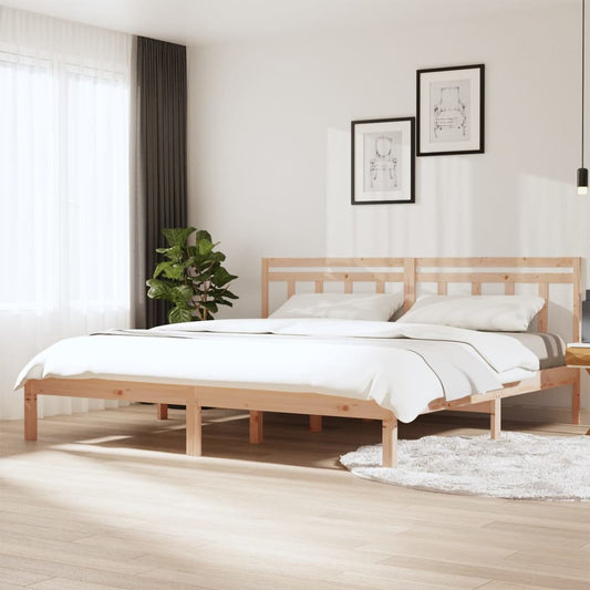 vidaXL Bed Frame Solid Wood Pine 200x200 cm