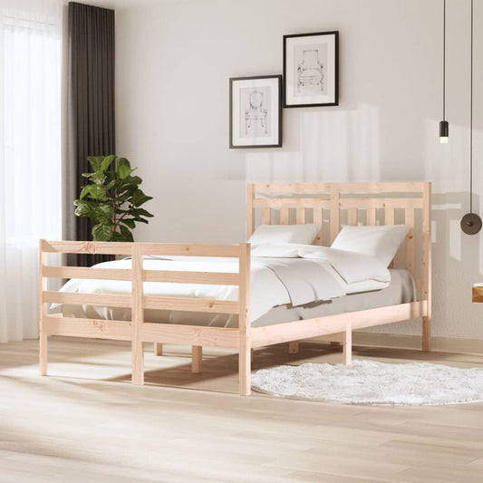 vidaXL Bed Frame Solid Wood 120x200 cm