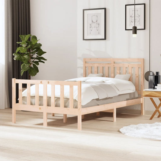 vidaXL Bed Frame 120x190 cm Small Double Solid Wood