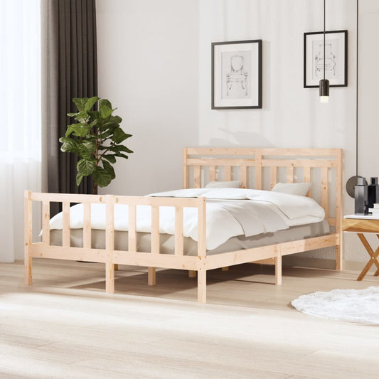 vidaXL Bed Frame 150x200 cm King Size Solid Wood
