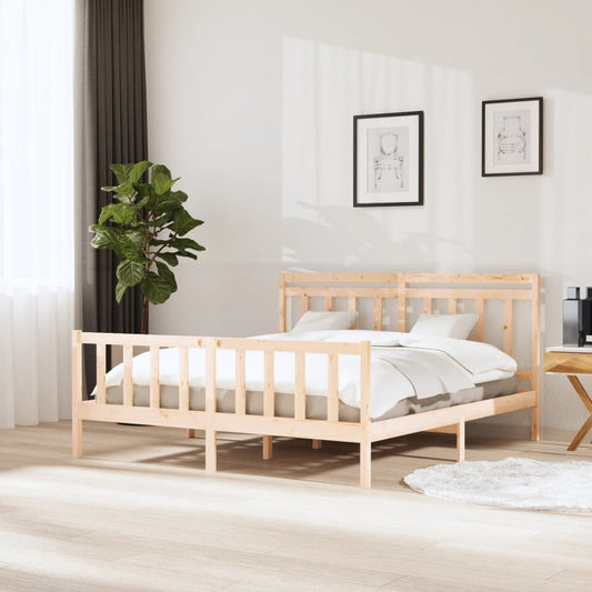 vidaXL Bed Frame 180x200 cm Super King Size Solid Wood