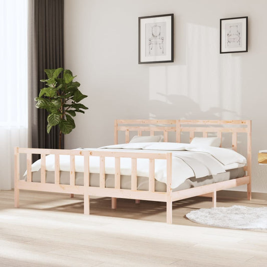 vidaXL Bed Frame Solid Wood 200x200 cm