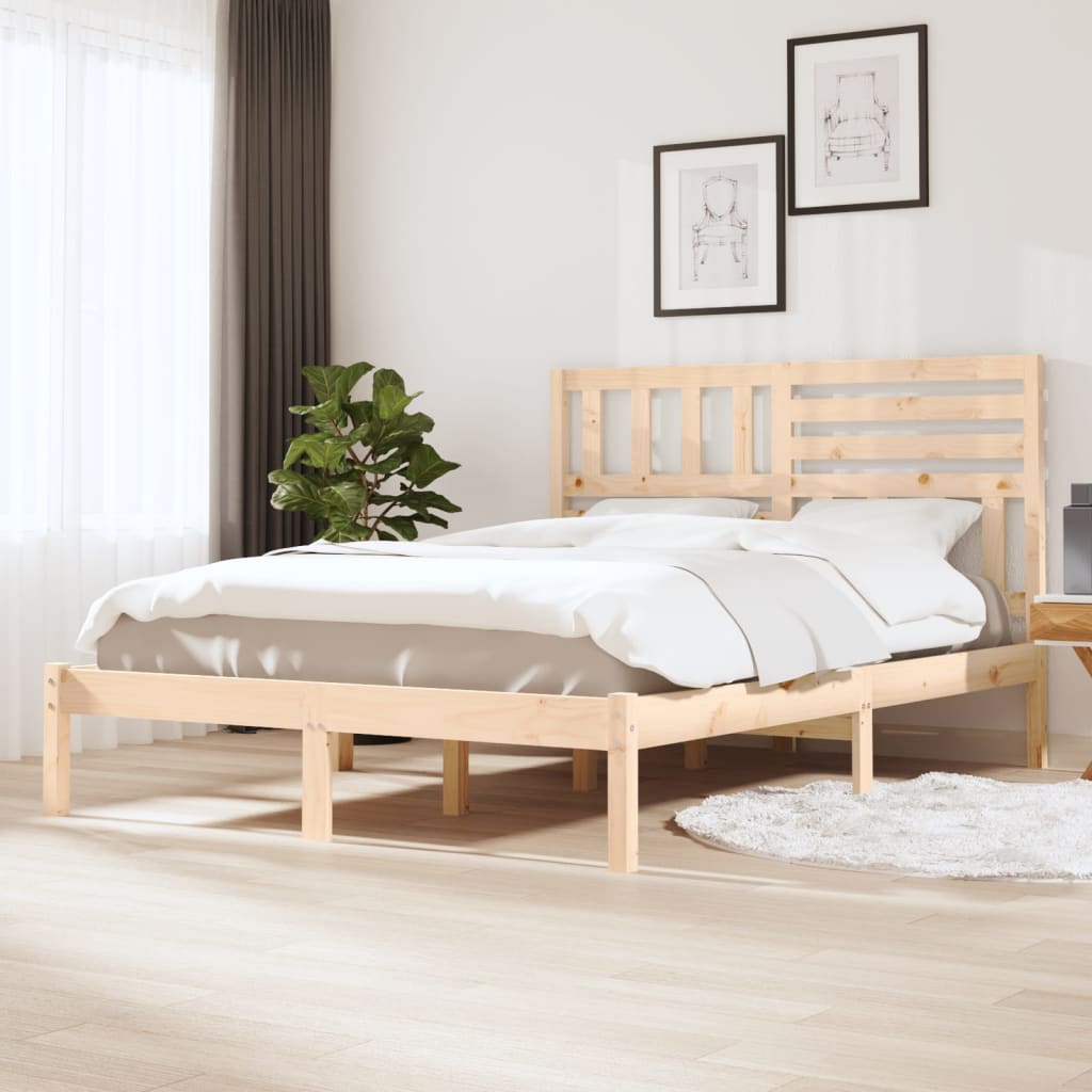 vidaXL Bed Frame Solid Wood Pine 120x200 cm