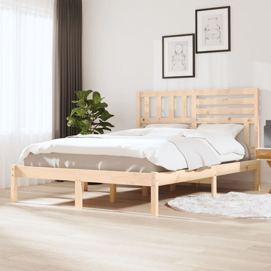 vidaXL Bed Frame Solid Wood Pine 120x200 cm