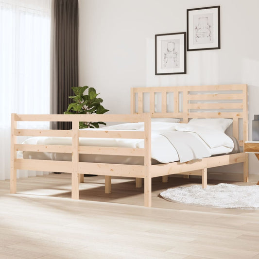 vidaXL Bed Frame Solid Wood 160x200 cm
