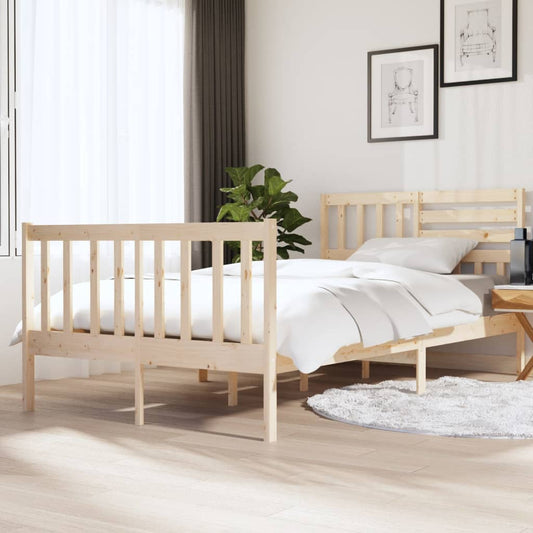 vidaXL Bed Frame 120x190 cm Small Double Solid Wood
