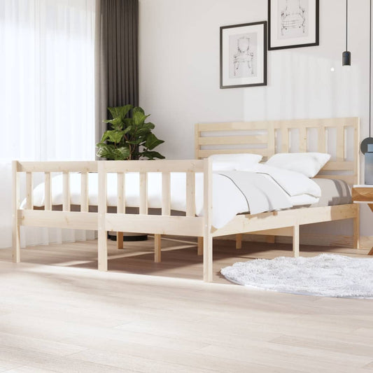 vidaXL Bed Frame Solid Wood 160x200 cm