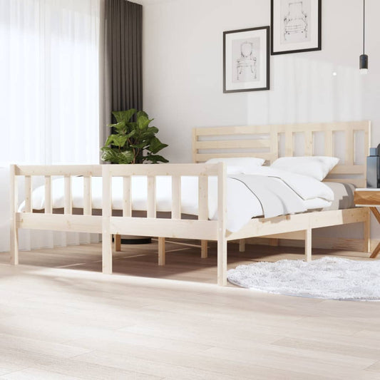 vidaXL Bed Frame 180x200 cm Super King Size Solid Wood