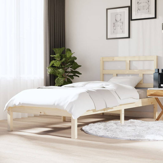vidaXL Bed Frame 90x190 cm Single Solid Wood