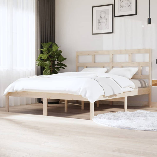 vidaXL Bed Frame Solid Wood Pine 160x200 cm