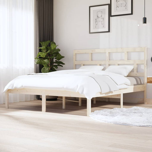 vidaXL Bed Frame 180x200 cm Super King Size Solid Wood