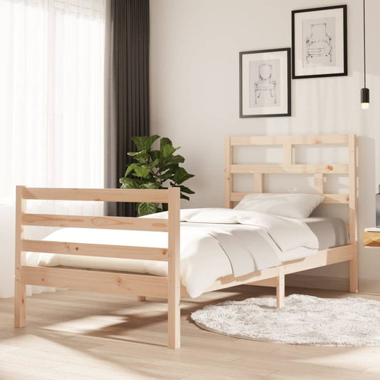 vidaXL Bed Frame Solid Wood Pine 90x200 cm