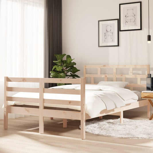vidaXL Bed Frame Solid Wood Pine 120x200 cm