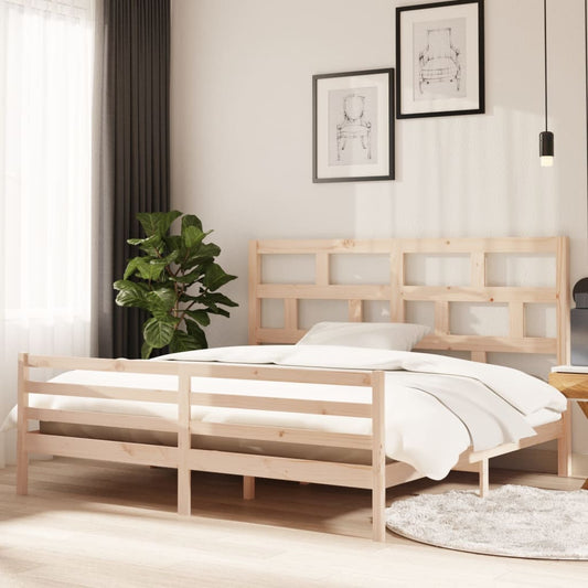 vidaXL Bed Frame Solid Wood Pine 200x200 cm