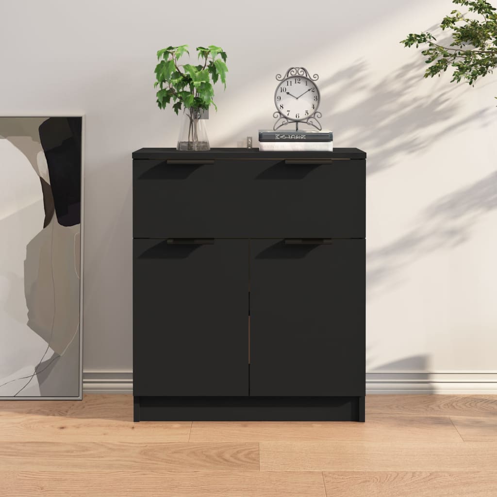 vidaXL Sideboard Black 60x30x70 cm Engineered Wood