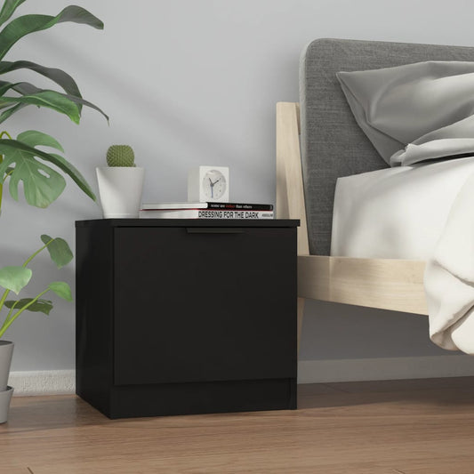 vidaXL Bedside Cabinet Black 40x39x40 cm