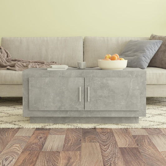 vidaXL Coffee Table Concrete Grey 102x50x45 cm Engineered Wood
