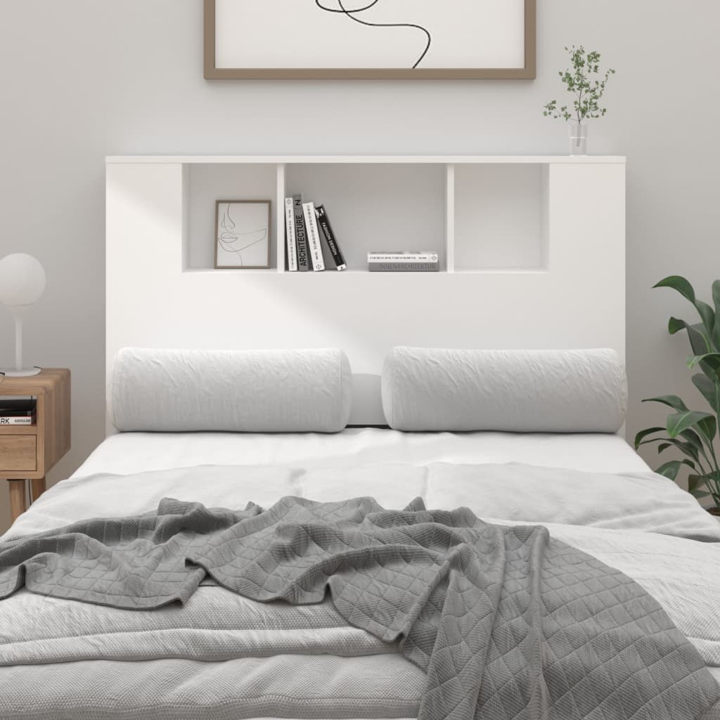vidaXL Headboard Cabinet White 120x18.5x104.5 cm