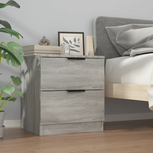 vidaXL Bedside Cabinet Grey Sonoma Engineered Wood