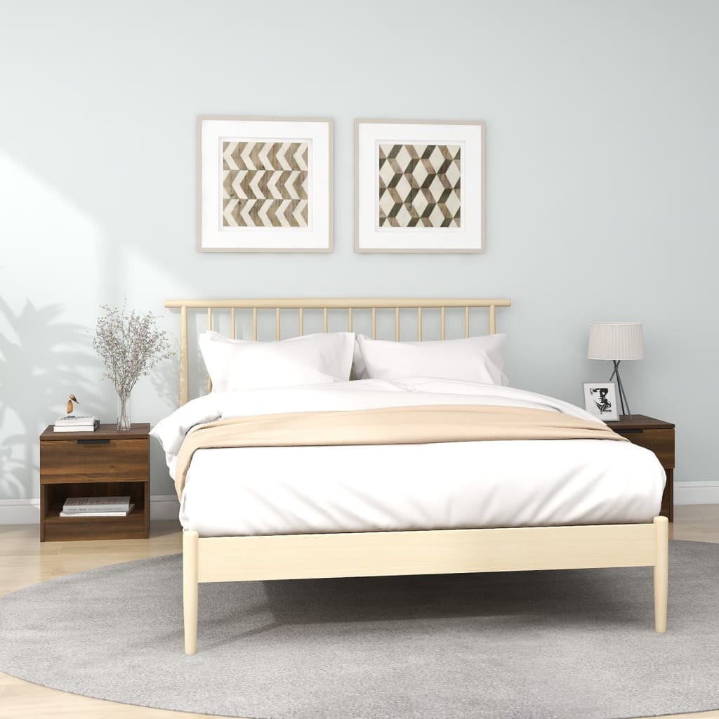 vidaXL Bedside Cabinets 2 pcs Brown Oak Engineered Wood