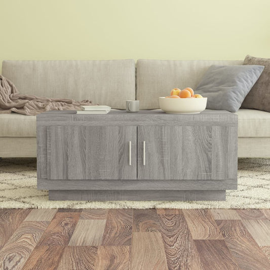 vidaXL Coffee Table Grey Sonoma 102x50x45 cm Engineered Wood