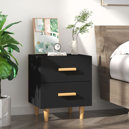 vidaXL Bed Cabinet Black 40x35x47.5 cm
