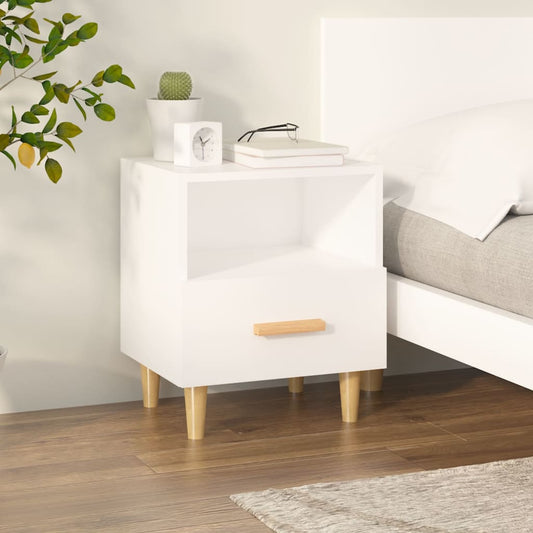 vidaXL Bedside Cabinet White 40x35x47 cm