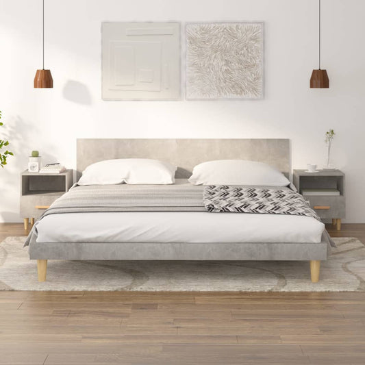 vidaXL Bedside Cabinets 2 pcs Concrete Grey 40x35x47 cm